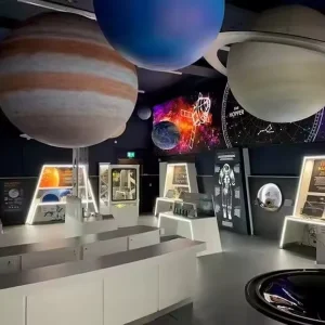 Outdoor Promotion Science Museum Decoration Hanging Lighting Giant Inflatable Planets with LED for Event