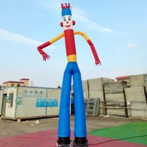 Payaso inflable de aire con dos piernas, bailarín aéreo inflable promocional para exteriores con soplador de aire