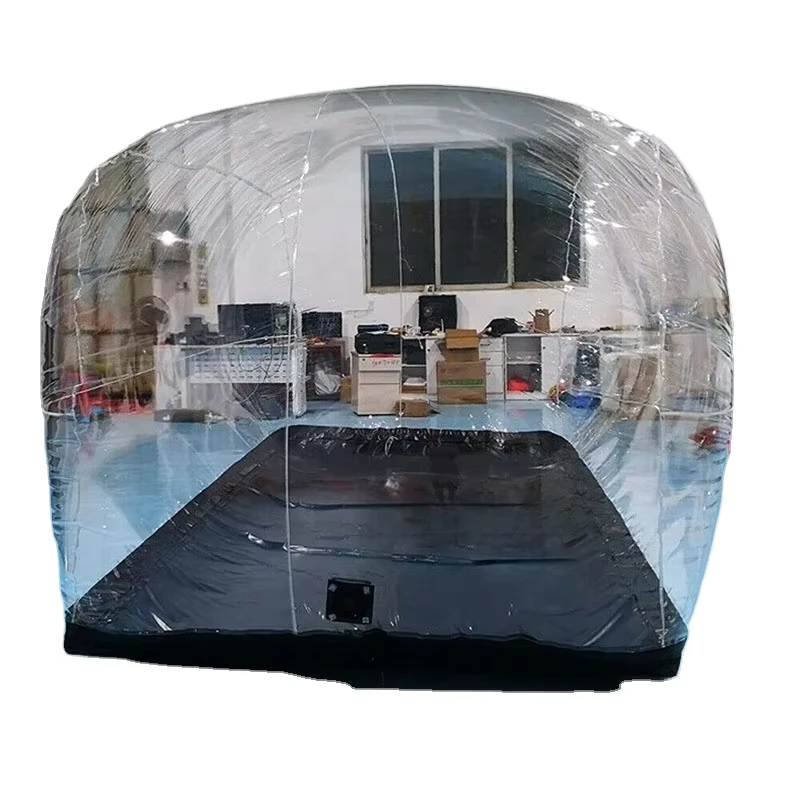Penutup Buble Penyimpanan Pelindung Luar Ruangan Transparan PVC Inflatable Atap Garasi Mobil