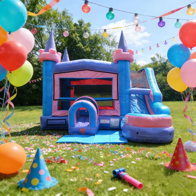 Kinh doanh cho thuê ngoài trời, Bouncer khổng lồ bằng PVC, Lâu đài nhảy, Nhà nhảy, Combo, Đường trượt nước 250kg