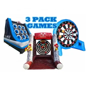 Jogo de Arremesso de Machados Inflável para Aluguer em Eventos ao Ar Livre, Material PVC Ecológico, 5x5m para Adultos e Crianças