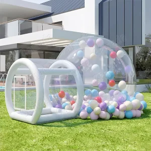 Outdoor Rental Mobile Wedding Party Clear Transparent Inflatable Bubble Tent House Inflatable Bubble Dome Tent With Tunnel