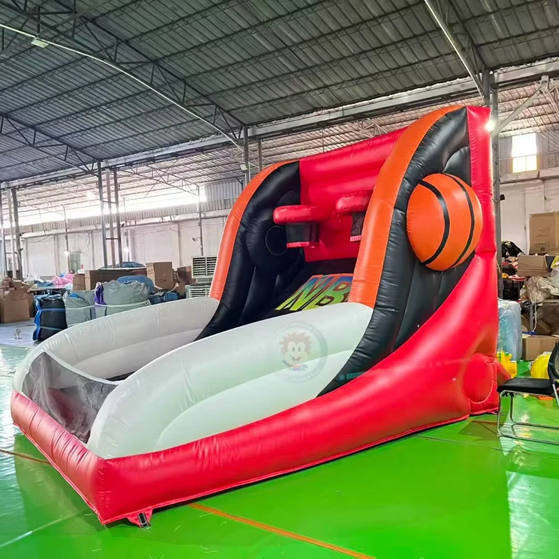 Cesta de basquetebol inflável durável em PVC para exterior