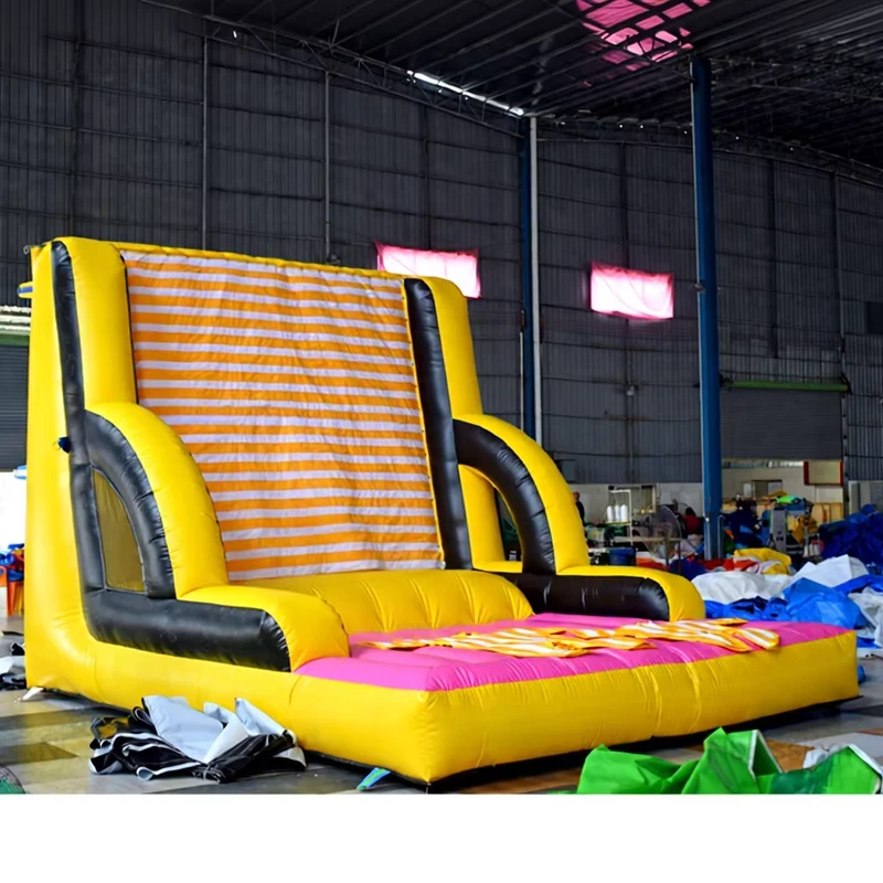 Jogo Desportivo ao Ar Livre Parede Inflável de Velcro para Escalada Adesiva 2 Trajes de PVC Cor Personalizada Durável