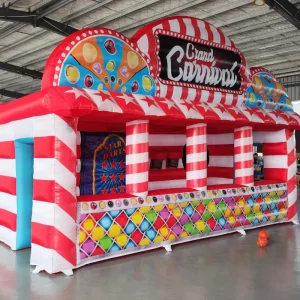 Outdoor Sport Interactive Games 4 in 1 Inflatable Carnival Booth Inflatable Football Basketball Archway Carnival Games for Kids