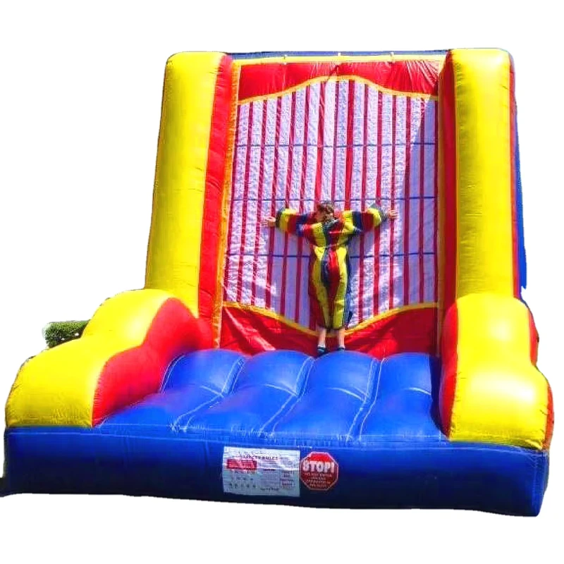 Outdoor Sport Jumping Games Inflatable Sticky Wall Toys With Suits
