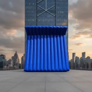 Outdoor Sport Program Inflatable Safety Barriers Fence PVC Material Temporary Foldable Sound Barrier Wall Commercial Use EN14960