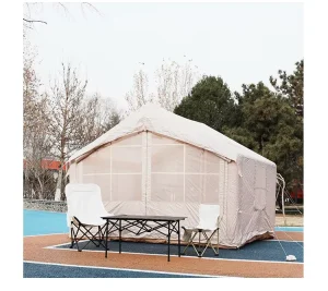 Outdoor Tents Four-Season Double Tier Inflatable Camping Tent PVC Nylon Rainproof Keep Warm Quick and Portable Large Space