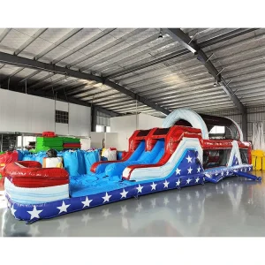 Outdoor Tractor Run Inflatable Obstacle Course Tractor Equipment Race Track Inflatable Course for Party Rental Sport Game