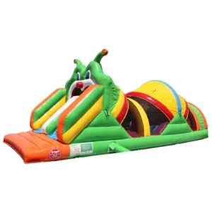 Outdoor Trampoline Inflatable Obstacle Course Large Race Mega Worm Crazy Run Bouncy Castle Obstacle Course