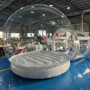 Outdoor Transparent Dome Bubble Tent Heated Inflatable Bubble Bounce House With Balloons