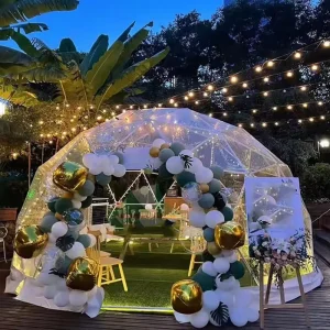 Buiten Transparante Iglo Tent Koepel 4m Heldere PVC Tent Voor Restaurant