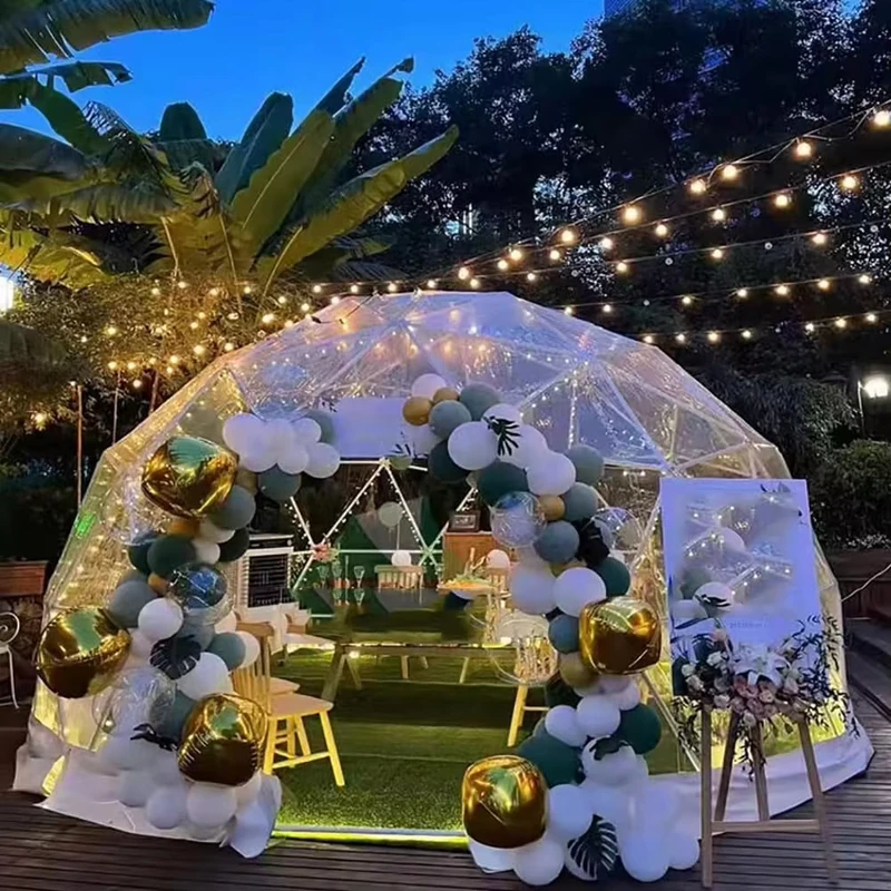Lều igloo trong suốt ngoài trời 4m, lều PVC trong suốt cho nhà hàng