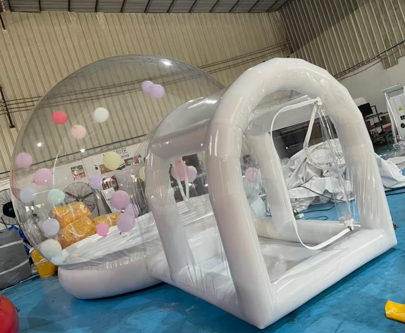 Outdoor Transparent Inflatable Crystal Dome Inflatable Bubble Tent With Balloons Inflatable Bubble House