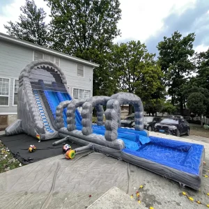 Outdoor Water Park Inflatable Slip and Slide Water Slide with Pool for Kids and Adults