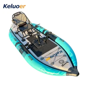 Outdoor Water Surfboard Inflatable Fishing Kayak Boat with Pedals Seat