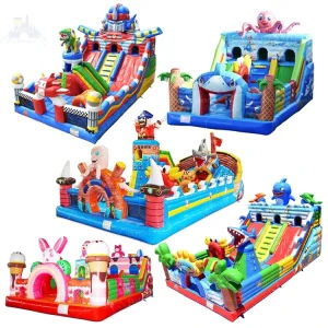 Outdoor Waterproof Huge Inflatable Playground Balloon With Slide Inflatable Fun Amusement Park Jumping