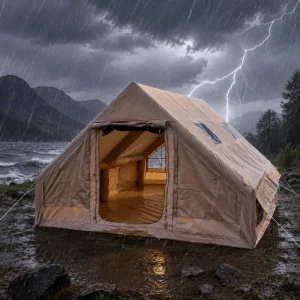 Outdoor Waterproof Inflatable Family Camping Tent with Large Capacity for Multi Season Camping