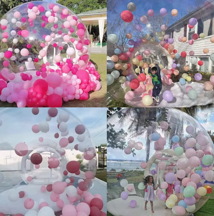 Buiten Waterdichte Transparante PVC Kinderen Opblaasbare Bubble Dome Tent Ballon Springkasteel voor Feest