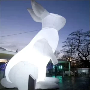 Outdoor Waterproof Windproof Durable Inflatable Bunny and Rabbit with LED Lights Over 12ft Customizable Color