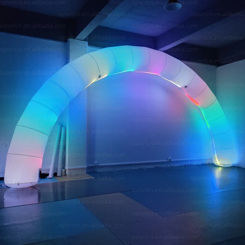 Arche gonflable pour décoration de mariage en extérieur, arches lumineuses RGB, publicité gonflable
