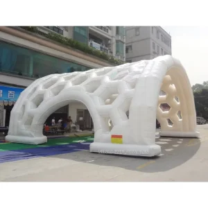 Outdoor White Giant Inflatable Spider Tent with Bubble Windows on Top
