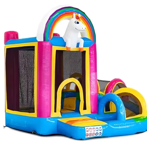 Castelo Inflável Ecológico para Uso Comercial ao Ar Livre e Interior para Meninas com Características Empolgantes 3.6x3.3x2.65m