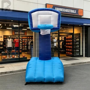 Estrutura de Cesto de Basquetebol Inflável Gigante Realista, Enfeite Publicitário para Lojas de Desporto, Jogo de Playground, Marca de Retalho