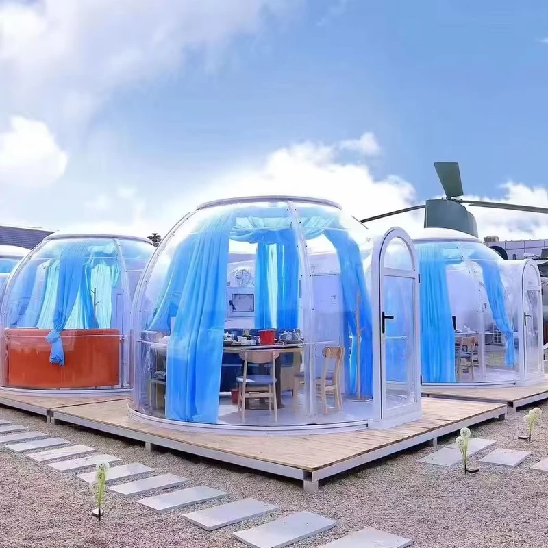 Oversized Transparent Bubble Tent Inflatable Polygon Fabric Sides Oxford Cover for Outdoor Resorts Hotels Large