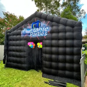 Tienda Cubo Inflable de Fiesta, Discoteca, Boda, Cumpleaños, Club Nocturno Inflable con Luces