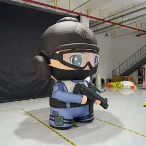 Personnage de Soldat en Cartoon Gonflable en Tissu Oxford pour Publicité
