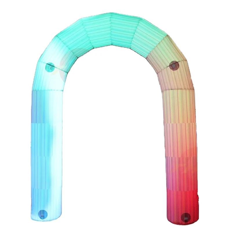 Arco Inflable Gigante de Tela Oxford con Luces LED, Decoración Colorida para Bodas y Escenarios al Aire Libre