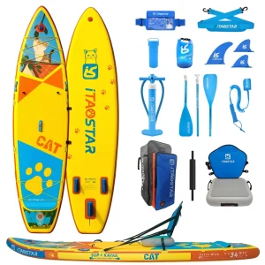 PET C01A 11’6″x34″x6″ Extra Wide Paddle Board with Seat SUP Board Accessories Inflatable Stand up Paddle Board