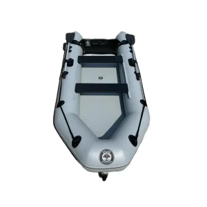 PMC280 Inflatable 4 Person Fishing Boat Foldable 0.7 MM 280 cm PVC Air Deck Rowing Kayak for Sea