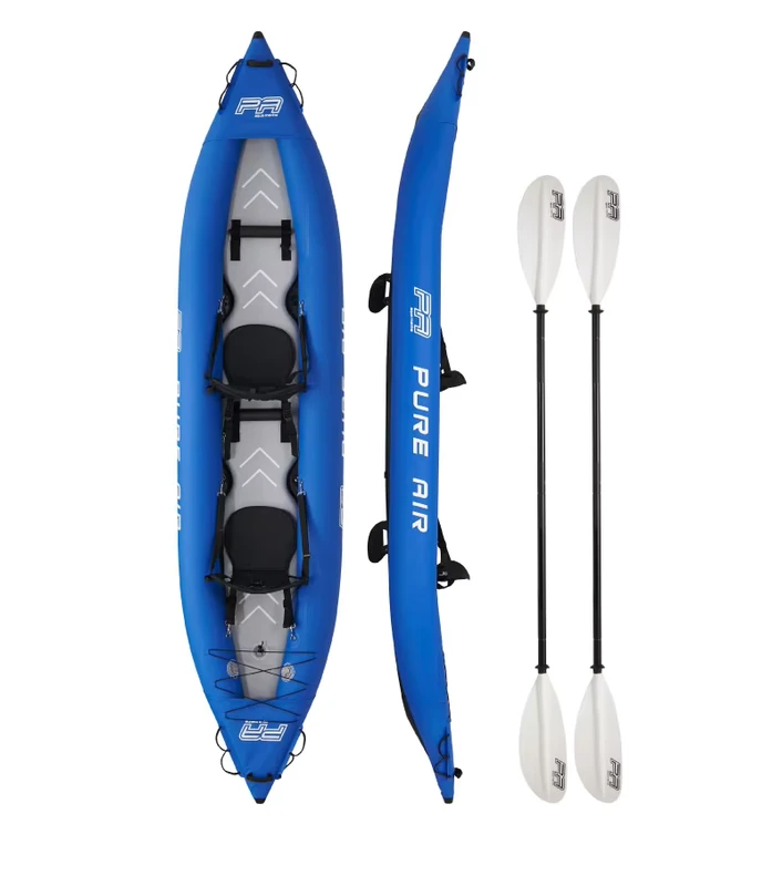 Botes Infláveis PURE AIR para Pesca e Mergulho, Ecológicos, em PVC Reforçado, Capacidade para 2 Pessoas, Lagos e Rios