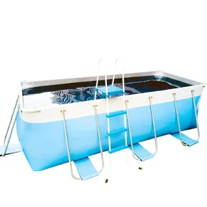 PVC 0.60mm Thick Oval 732x366x132cm Inflatable Above Ground Swimming Pool for Family Fun