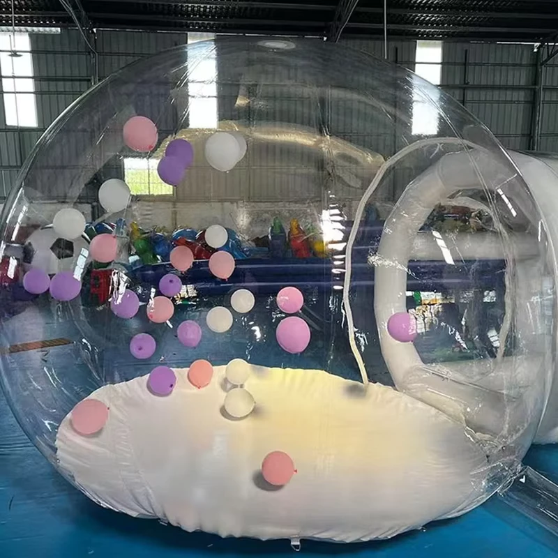 Tenda Bubble Inflatable Dewasa PVC dengan Dome Transparan, Kastil Loncat Inflatable dan Rumah Loncat Dekoratif