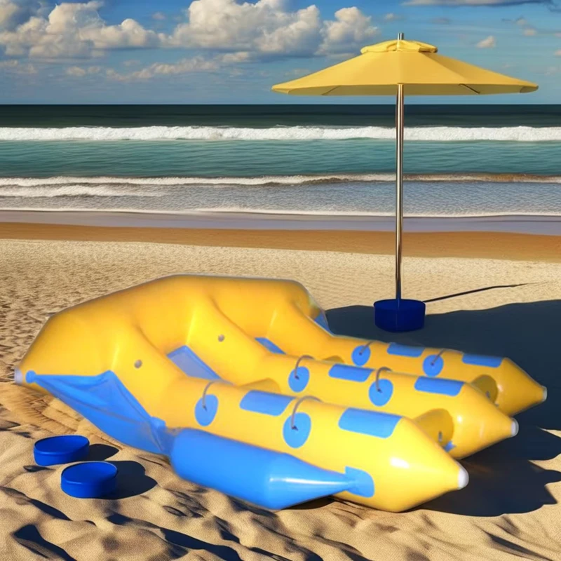 OEM PVC Inflatable Towable Banana Fly Fish Boat Permainan Air Lucu Harga Kompetitif