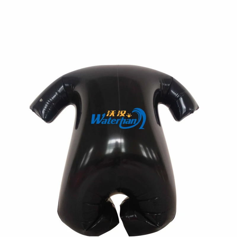 ชุดลอยน้ำสีดำ PVC สำหรับกิจกรรมโฆษณา ชุดลอยน้ำแบบกำหนดเองสำหรับความสนุก
