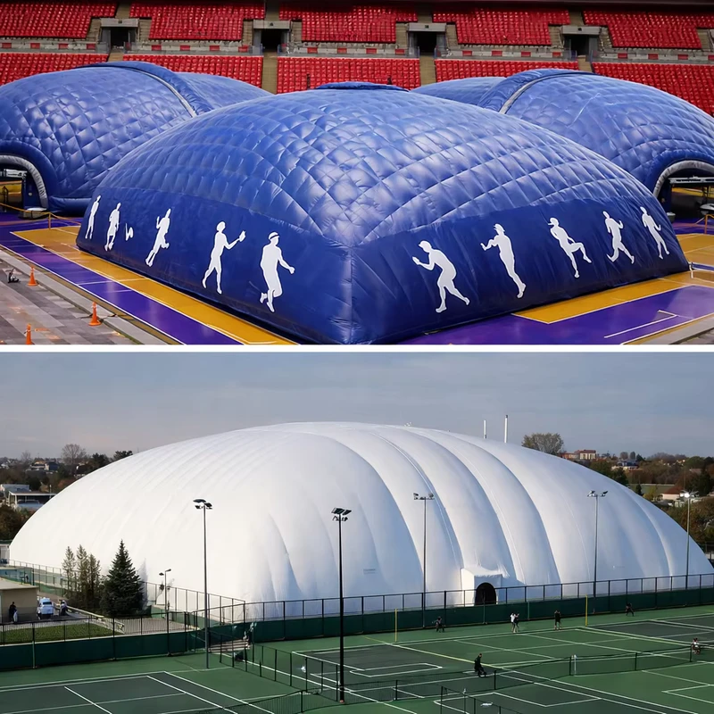 PVCコーティングファブリックインフレータブルスポーツエアドーム構造 屋内アリーナ 学校およびスポーツセンタープロジェクト用