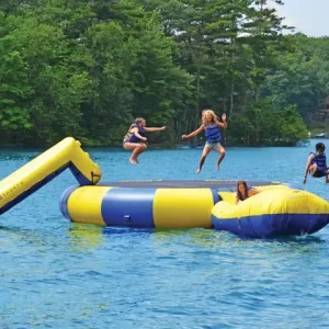 Thiết bị bouncy thương mại PVC, Khu vực nước bouncy với cầu trượt và khúc gỗ