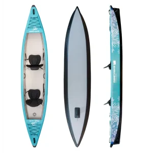 PVC Customized High Pressure 2 Person Fishing Inflatable Canoe Drop Stitch Durable PVC Kayak