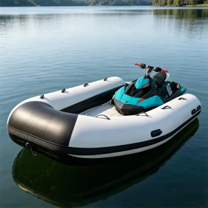 PVC DWF Inflatable Rescue Dinghy Tender Boat Folding Stable Lightweight Durable for 1-4 Persons Customizable Size Outdoor