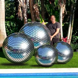 Balon Cermin Inflatable Dekoratif PVC Raksasa Tahan Air untuk Promosi Acara Luar Ruangan