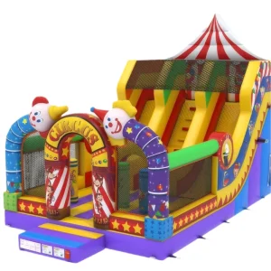 PVC Durable Large Inflatable Bouncy Castle Outdoor Kids Naughty Castle Amusement Park Dry Slide Combo for Park Booth Rental