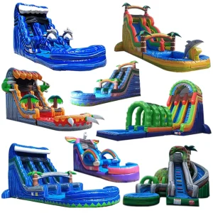 PVC Giant Inflatable Water Dry Slide Pool for Adults