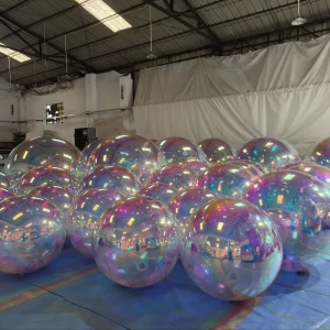 PVC Gigantes Large Event Decoration Floating Balloon Christmas Chameleon Inflatable Mirror Ball