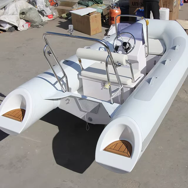 PVC Hypalon Inflatable Rigid Hull Boats Inflatable Dinghy Fishing Ribs Leisure Boat