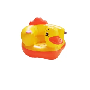 PVC Inflatable Baby Sofa, Little Yellow Duck School Chair Car Seat, Modern Plastic Feeding Furniture for Living Room