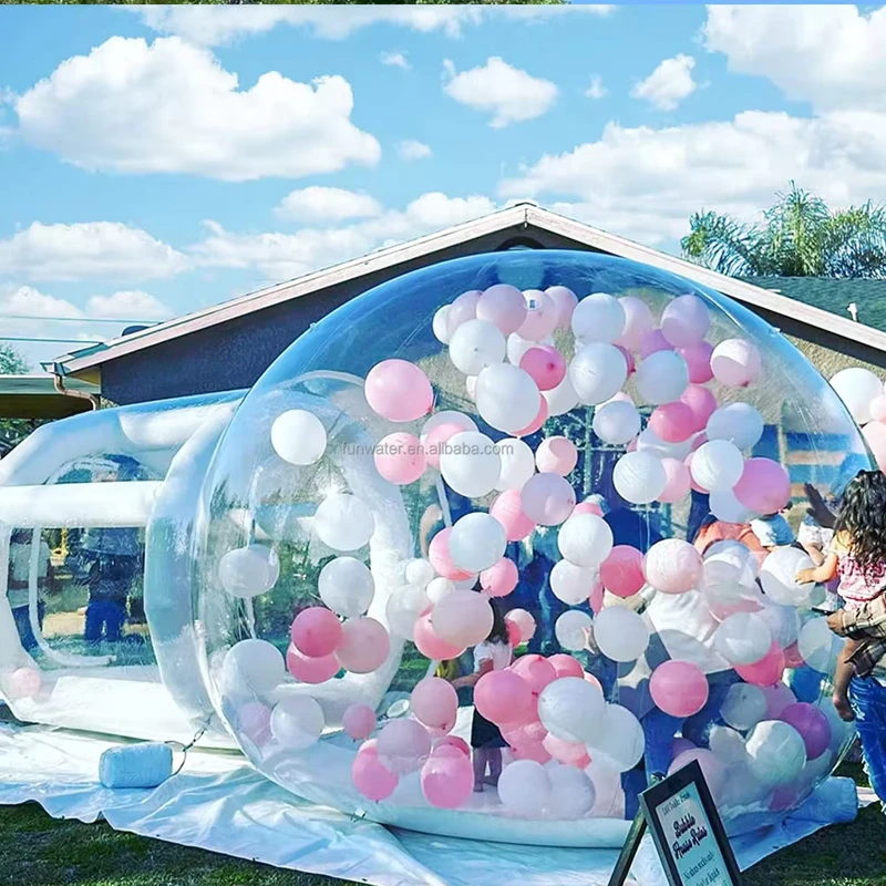 เต็นท์บอลลูน PVC แบบพอง บ้านกระโดดใส คริสตัล ปาร์ตี้โดม บ้านฟองแบบพอง